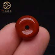 保真凉山满肉满色南红玛瑙平安扣隔片隔珠算盘珠散珠DIY配饰新品