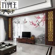 新中式瓷砖电视背景墙，微晶石客厅沙发简约大理石，影视墙家和富贵