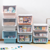前开式玩具收纳箱家用塑料整理箱儿童零食书本衣物翻盖收纳储物盒