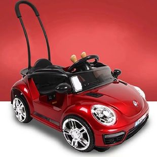 婴儿童电动玩具小汽车四轮可坐人充电遥控手推杆宝宝，男女孩1到3岁
