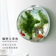 壁挂鱼缸创意墙上墙壁亚克力挂墙金鱼缸自循环生态鱼缸草缸客厅