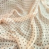 杭州丝绸桑蚕丝真丝雪纺面料夏季薄款肉粉色小圆点点服装丝巾布料