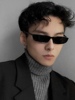 韩版潮男小方形装饰墨镜个性，败类偏光太阳镜，辣妹街拍黑色防紫外线