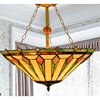 蒂凡尼美式客厅吊灯tiffany欧式包厢餐厅复古玻璃灯简约北欧圆灯