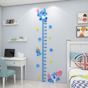 儿童身高墙面贴纸3d立体家用测量仪尺宝宝可移除卧室装饰房间布置