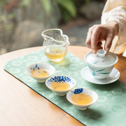 极速白瓷手绘功夫茶具小茶杯客厅家用陶瓷斗笠杯薄胎品茗杯中式个