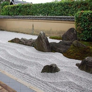 灰色水洗石浅灰色洗米石日式枯山水石子庭院装饰园林灰色砾石