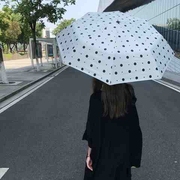 INS森系雨伞少女心波点太阳伞晴雨两用复古遮阳防晒防紫外线折叠
