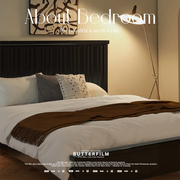 北欧实木床黑色床现代简约1.5m1.8m双人床法式复古主卧婚床小户型