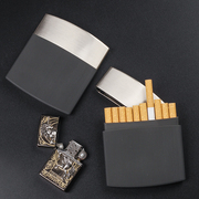 拱形设计随身男士商务烟盒10支装控烟型超薄不锈钢烟盒口袋便携式