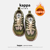 kappa卡帕儿童鞋秋冬季男女童运动鞋子加绒棉鞋中大童复古休闲鞋