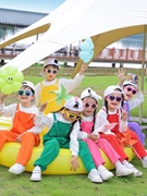 儿童糖果色秋表演服装小学生运动会开幕式班服幼儿园，啦啦队演出服