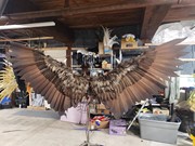 会动无线遥控电动可伸缩羽毛天使翅膀cos机械折叠翅膀装饰道具