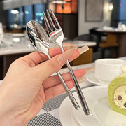 出口！316不锈钢甜品勺蛋糕水果叉子咖啡酒店精致高级感西餐具