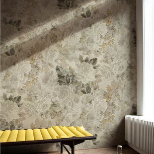 法式复古做旧玫瑰壁纸美式客厅壁画卧室床头沙发背景墙纸北欧壁布