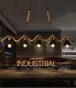 麻绳吊灯美式咖啡厅个性创意服装店，工业风餐厅，铁艺复古酒吧台吊灯