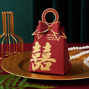 婚礼三角糖盒结婚喜糖盒订婚宝宝周岁喜糖盒包装盒手提糖果盒包装
