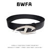 BWFA未来感小众腰带男女潮百搭设计感牛仔裤朋克金属logo皮带