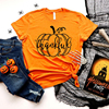 Thankful Pumpkin Halloween Women T Shirts万圣节服装女南瓜衫