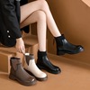 炸街韩系小短靴女靴子，2023秋季弹力马丁靴时尚，冬季加绒及踝靴