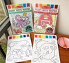 蘸水即画 外贸配颜料画笔便携儿童画画书涂色本涂鸦早教益智绘画