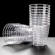 一次性杯子航空杯八角杯，透明商用硬质，防饮水杯烫塑料杯试饮杯