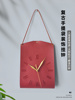 袋形创意挂钟现代艺术时钟表挂墙复古皮革个性客厅卧室静音装饰钟