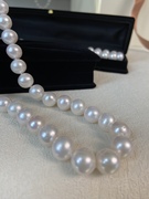 11mm10天然淡水珍珠项链，简约时尚精致珍珠项链配送礼盒-