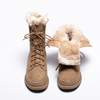 雪地靴女中筒2023冬季韩版加厚绒保暖棉鞋，防水防滑厚底马丁靴
