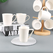 景德镇陶瓷杯 酒店广告马克杯 牙白茶杯 水杯 家用牛奶杯外贸