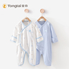 童泰新生婴儿衣服，夏季薄款纯棉0-6月初生儿系带，连体衣哈衣蝴蝶衣