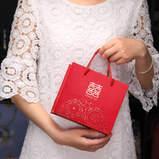 创意婚庆用品婚礼喜糖包装袋，结婚伴手礼回礼袋中国风糖盒手提袋