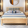 新中式床加厚全实木软包双人1.8米主卧婚床家用现代简约单1.5租房