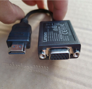 联想ThinkPad HDMI转VGA转接头线转换器X13 T14投影机高清口