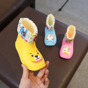 儿童雨鞋男童女童雨靴防滑1-3婴幼，宝宝水鞋幼儿园，加绒四季通用