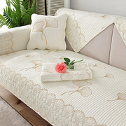 四季棉布沙发垫通用防滑纯棉，简约现代高档布艺，坐垫实木高级感冬款