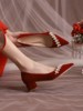 红色结婚鞋女新娘鞋粗跟秀禾服婚纱两穿孕妇敬酒礼服高跟鞋不累脚