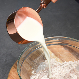 宜卡家居家用不锈钢量勺木柄烘焙量勺杂粮勺250毫升量杯多功能勺