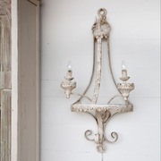 欧式古堡铁艺做旧壁灯别墅复式楼走廊过道玄关古典风格装饰壁灯具