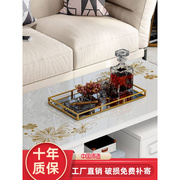 欧式茶几小户型客厅家用电视柜组合经济型木质钢化玻璃沙发茶几桌