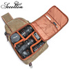 跨境户外摄影包帆布耐磨休闲相机包单肩斜跨胸包 防水单反数码包