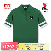 WAAC/小恶魔韩国高尔夫女装短袖T恤24夏季时尚舒适柔软翻领Polo衫