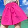 彩色高腰运动休闲短裤女夏季宽松显瘦薄款透气时尚阔腿裤女士
