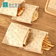 日本手抓饼纸袋肉夹馍，杂粮煎饼果子油条小吃袋子，防油三明治包装袋