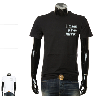 Calvin Klein Jeans CK 男士字母时尚百搭纯棉短袖T恤 J30J325189