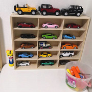 简约木制桌面1/32玩具车收纳架墙体挂式合金小气车防尘整理架透明
