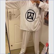 纯狱风上衣个性囚服睡衣女，秋装情侣长袖服囚犯服演出囚睡衣