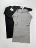 日本sc家黑色浅灰色，圆领套头针织，连衣裙日系优雅纯色长款毛衣裙女