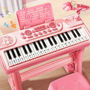 儿童电子琴玩具女孩小钢琴家用初学者可弹奏宝宝，1一3岁女童乐器三