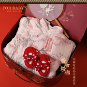 婴儿礼盒秋冬婴加厚汉服满月送礼新生儿衣服用品宝宝百天周岁礼物
